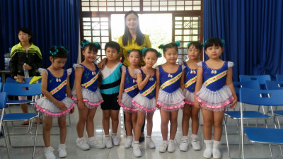 Học sinh trường Tiểu học Bùi Quốc Khánh tham gia thi nhảy Aerobic cấp thành phố