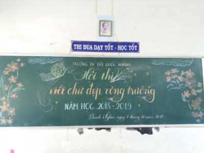 Trường TH Bùi Quốc Khánh tổ chức Hội thi viết chữ đẹp chào mừng ngày nhà giáo Việt Nam 20-11